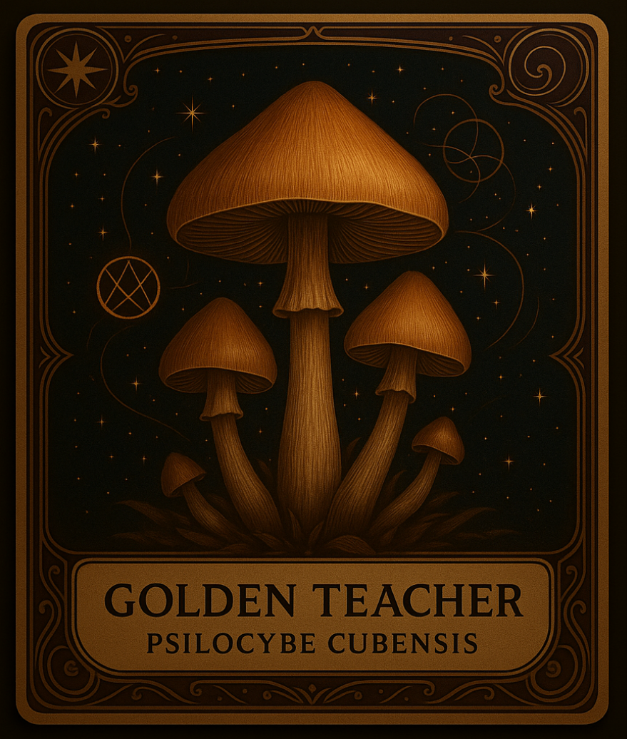 Pegatinas de cartas coleccionables con temática de hongos del campeón