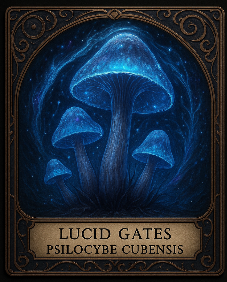 Pegatinas de cartas coleccionables con temática de hongos del campeón