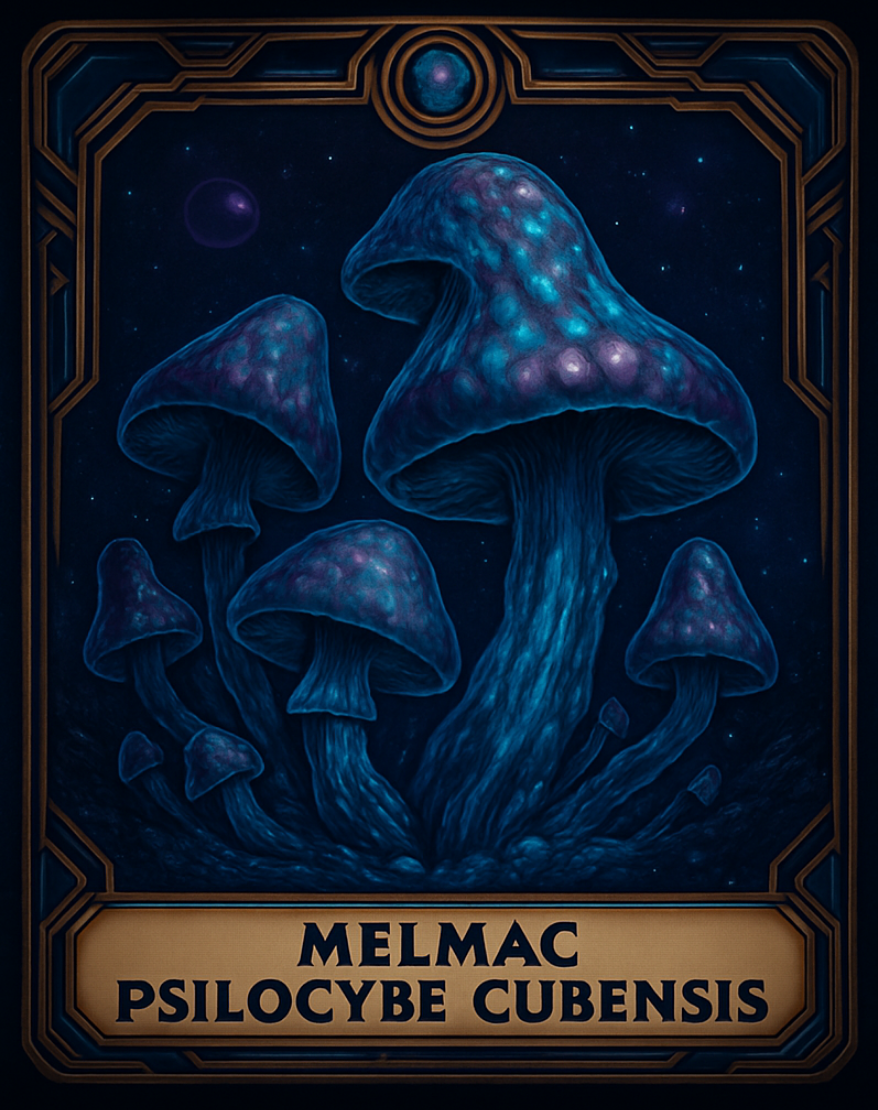 Pegatinas de cartas coleccionables con temática de hongos del campeón
