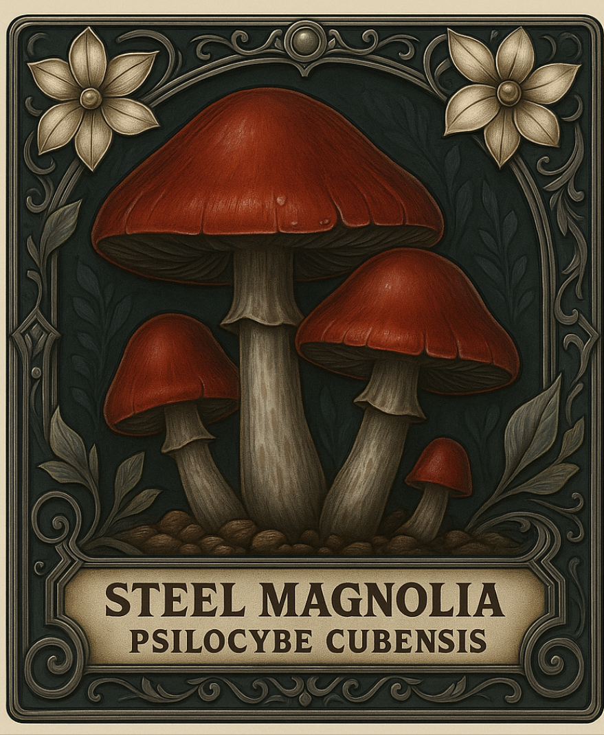 Pegatinas de cartas coleccionables con temática de hongos del campeón