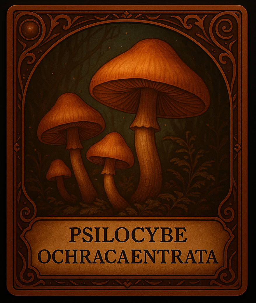 Pegatinas de cartas coleccionables con temática de hongos del campeón