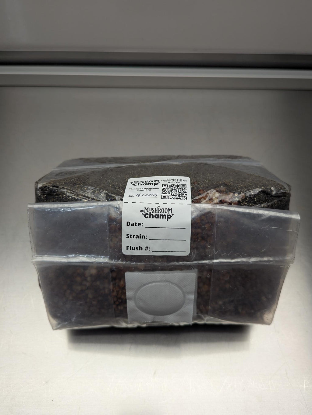 6lb all-in-one mushroom grow bag with coco coir substrate and milo sorghum grain