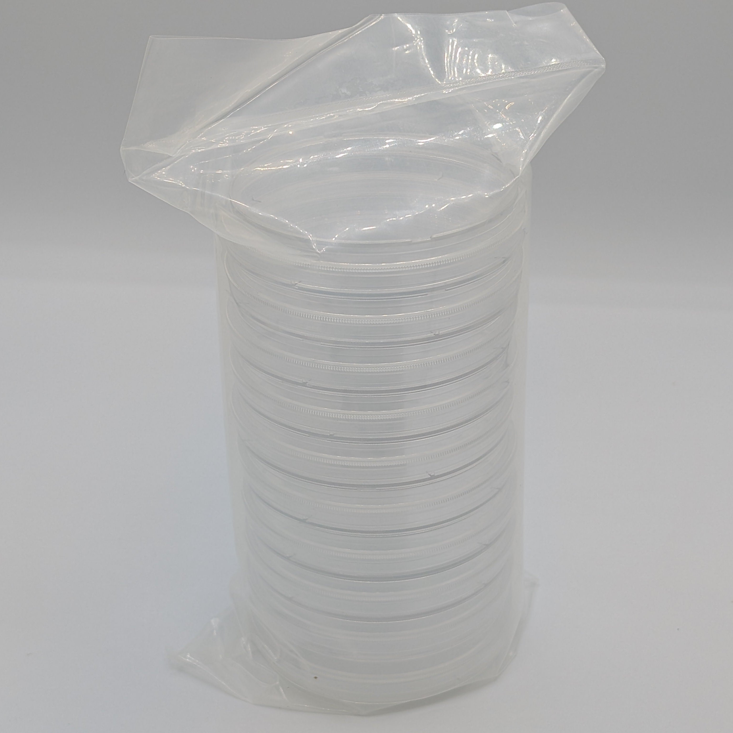 Sterile Celltreat 10pk 100mm x 15mm petri dishes with grip ring, product code 229693