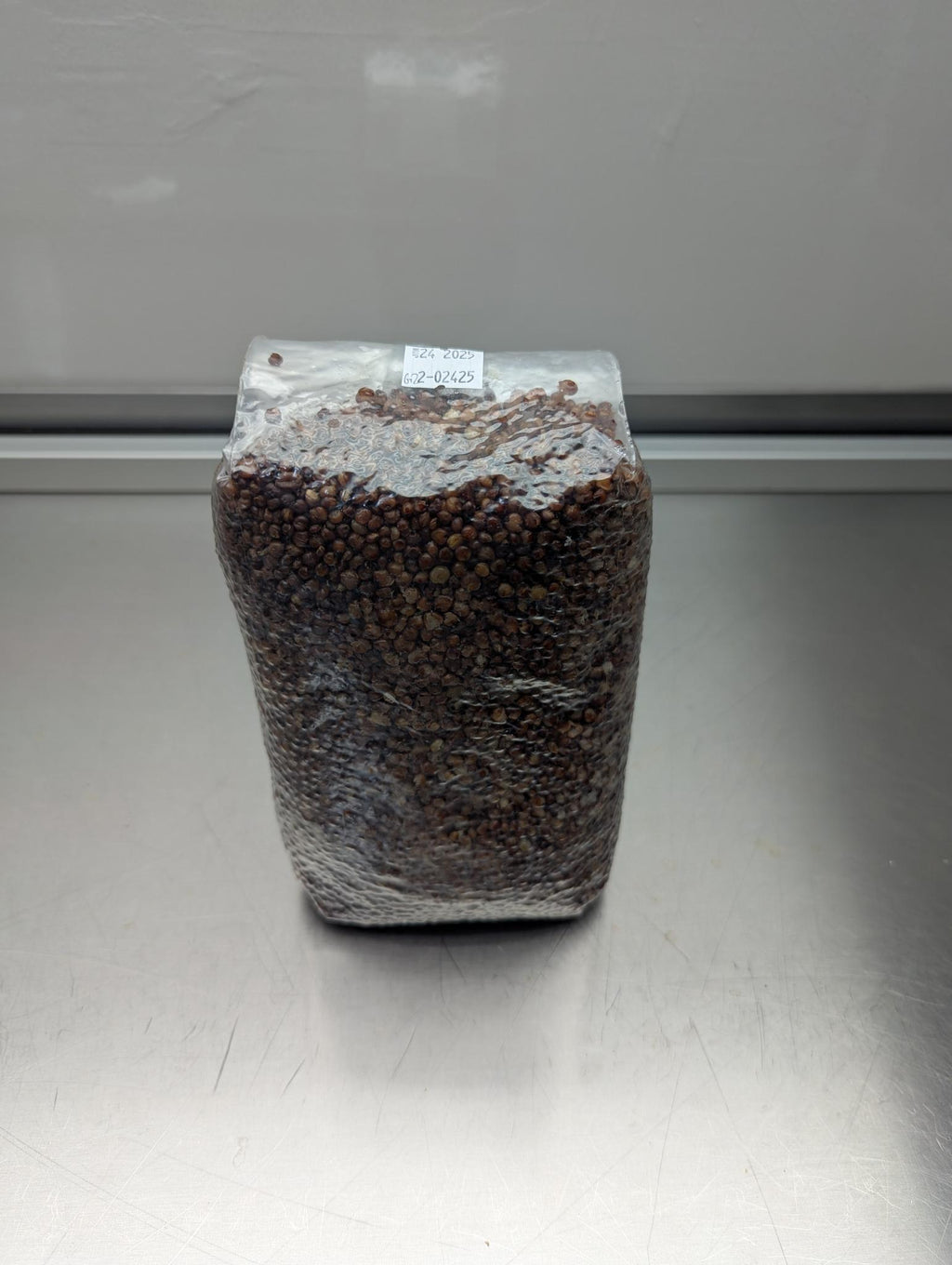 2.5lb sterile milo sorghum grain spawn mushroom bag with injection port