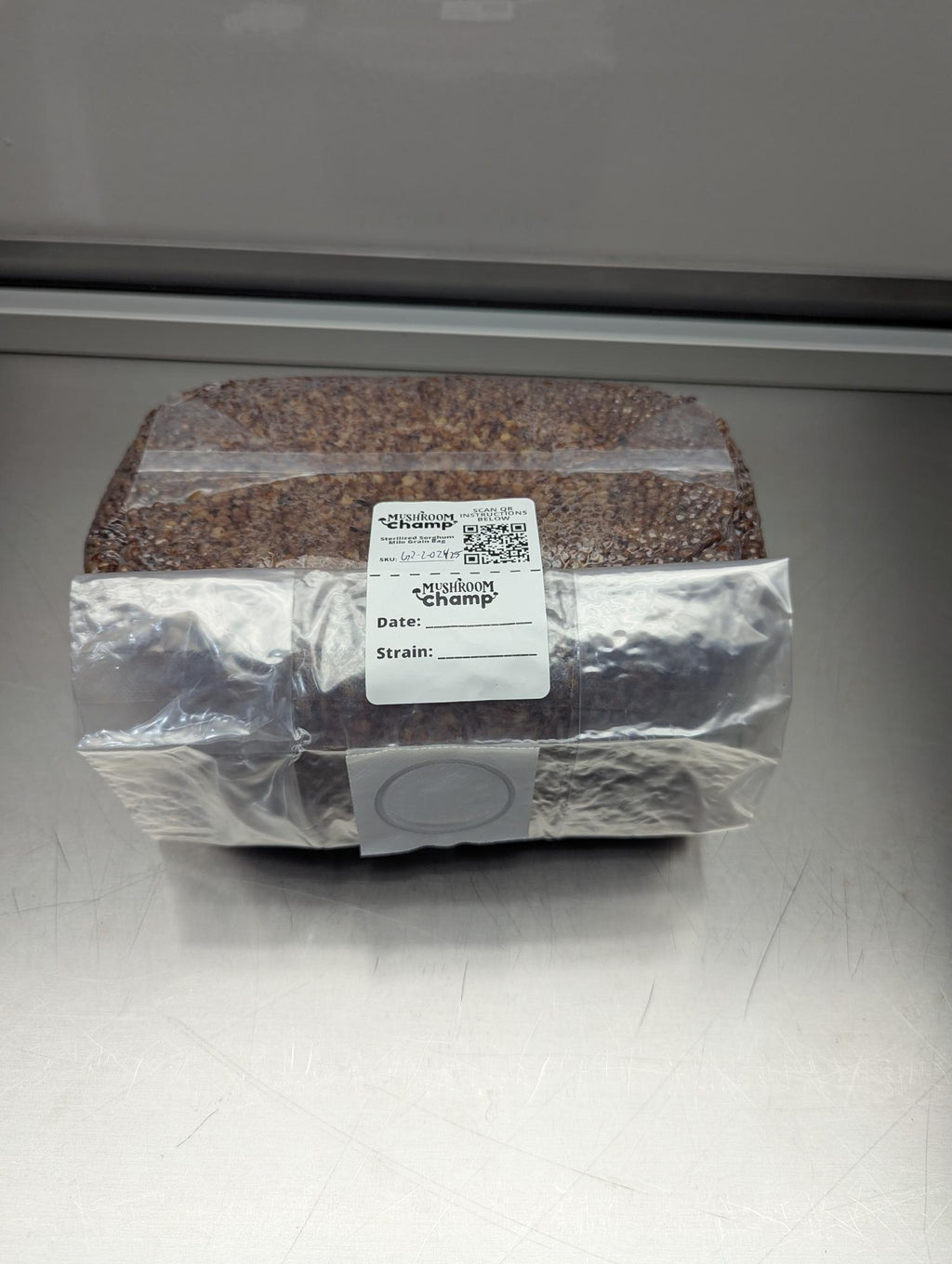 5lb sterile milo sorghum grain spawn mushroom bag with injection port