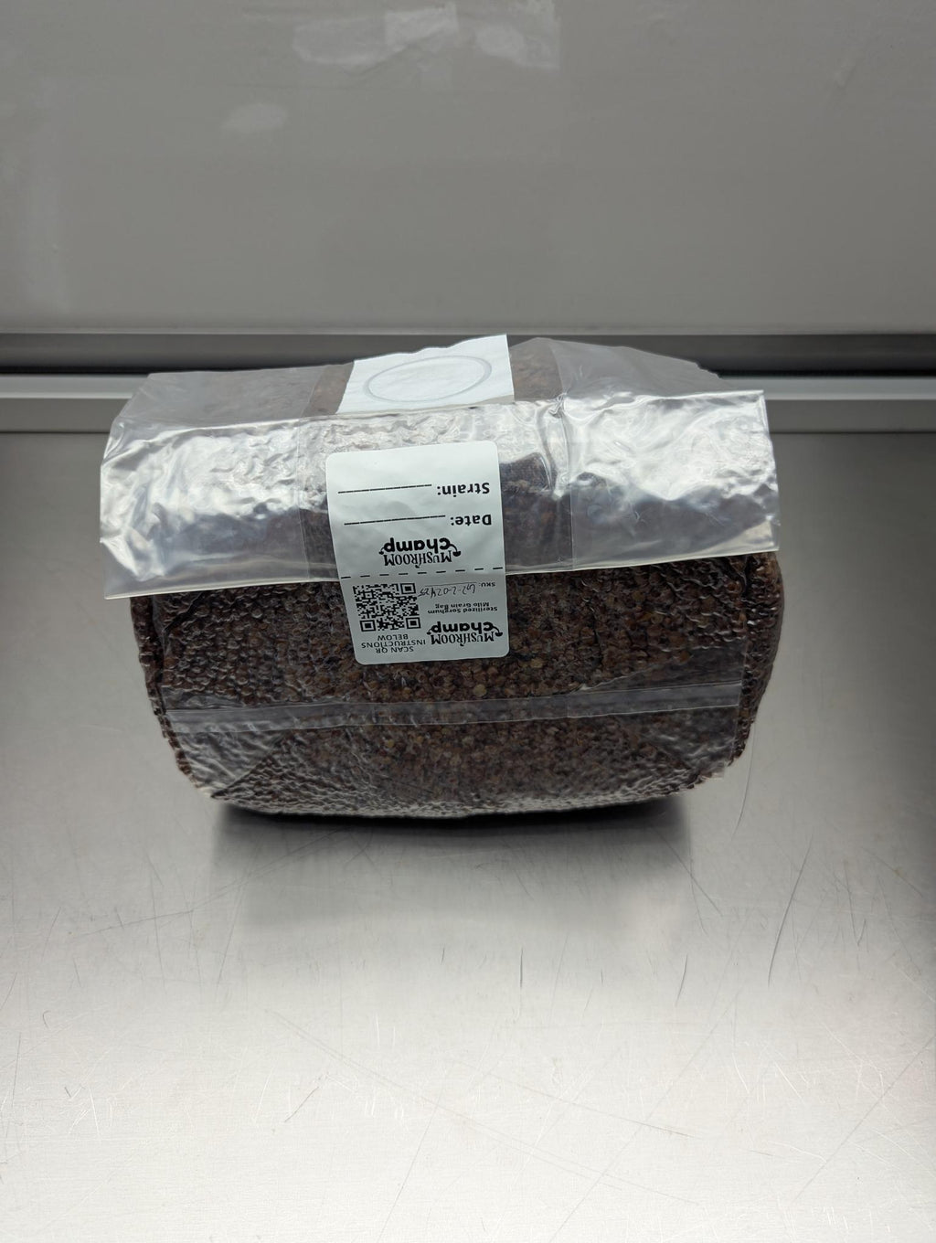 5lb sterile milo sorghum grain spawn mushroom bag with injection port