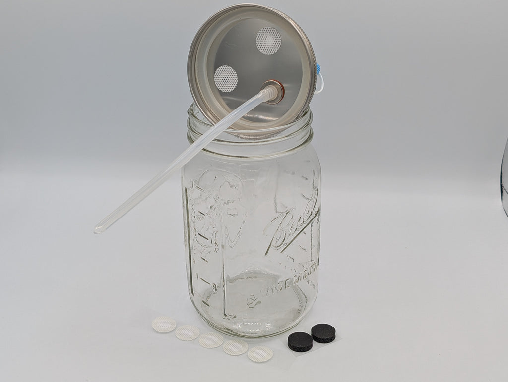 Luer lock mason jar extraction lid